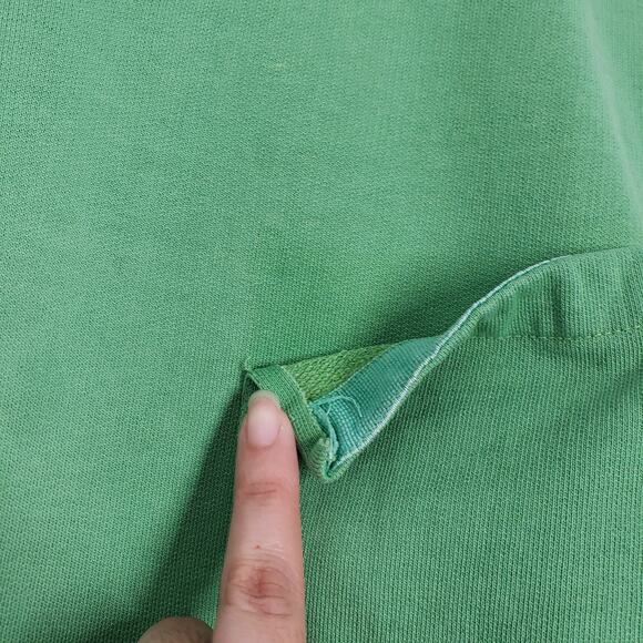 Vintage Ann Taylor Collar Sweatshirt Womens Medium Green Oversized Baggy Faded - Picture 10 of 16